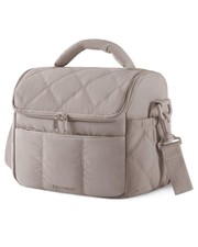 BAGSMART Insulated Lunch Bags for Women, Cute Quilted Medium(normal), Camel 