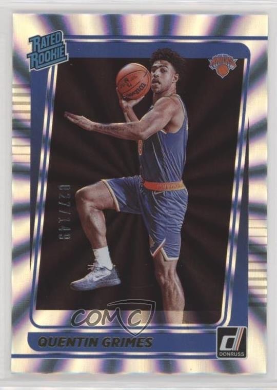 2021-22 Panini Donruss Rated Holo Laser 27/149 Quentin Grimes #216 Rookie RC nd3