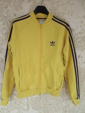 Veste ADIDAS 2009 vintage jaune violet coton sport jacket S