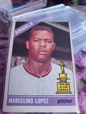 1966  TOPPS CARD#155   MARCELINO LOPEZ   ANGELS   Rookie CUP. rookie card picture