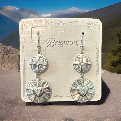 Brighton CELESTE HEART Earrings Double Drop French Wire NWT List $52
