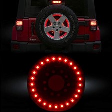 Spare Tire Brake Light Wheel Light 3rd Third Tail Light LED Ring for Jeep