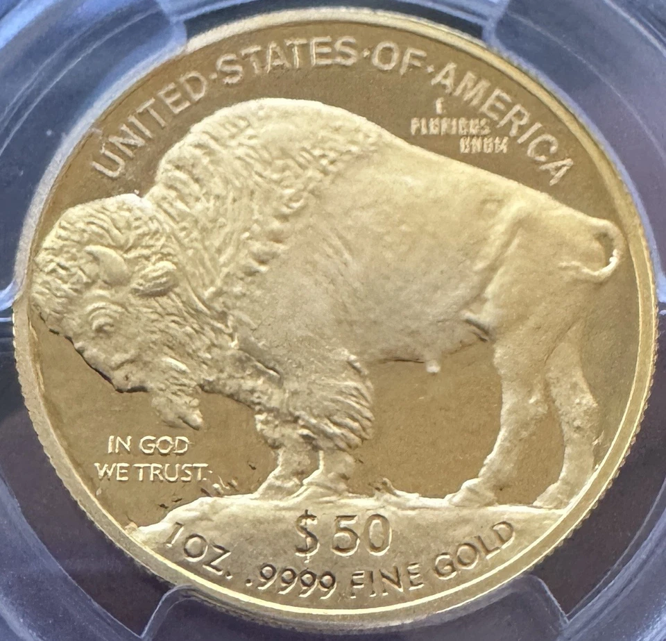 First Strike American Buffalo 2012-W $50 graduación profesional 1 oz oro Edmund Moy Foto 3 de 4