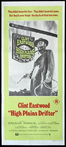 HIGH PLAINS DRIFTER Original Daybill Movie poster Clint Eastwood