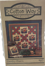 Quilt Pattern Flowers Basket 50" X 50" 817 Cotton Way Country Charm Retro
