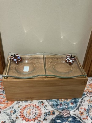 Kelebek Cay Tabagi Turkish Butterfly Tea Plates. Set of Two 4x4 Made In Turkey