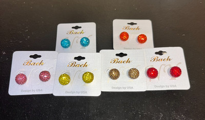 Bach's Ball Earrings Crystal Studded Women's Earrings