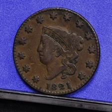 1821 Large Cent - VF (#59645-L)