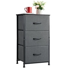 Dresser for Bedroom with 3 Drawers, Storage Organizer Chest of Drawers with R...
