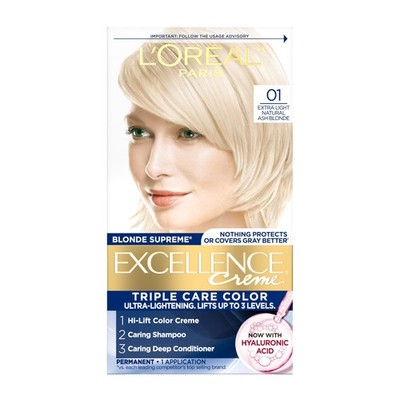 Excellence Crème Permanent Hair Dye, Triple Care Hair Color with Hyaluronic A...