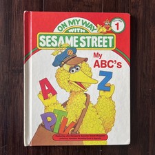 Vintage Sesame Street Book ABC 1989 Volume 1 Hardcover Very Good Condition