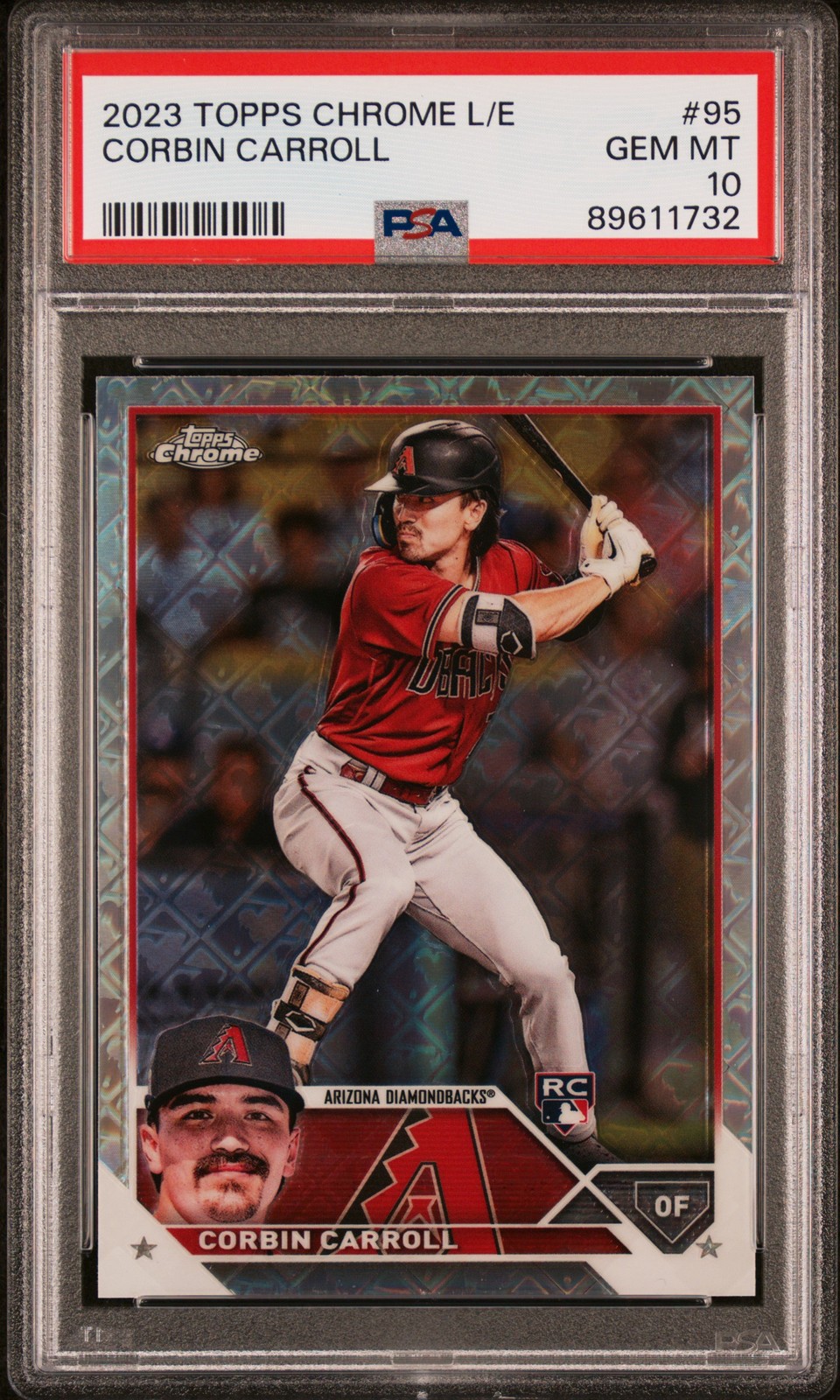 2023 Topps Chrome Logofractor Edition #95 Corbin Carroll PSA 10