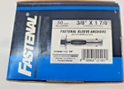 Fastenal #52081  3/8'' X 1 7/8'' Stainless Steel sleeve concrete anchors| 50 QTY