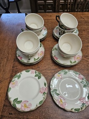 8 Vintage Franciscan Desert Rose Coffee Tea Cup and  8+Saucer Sets Excellent