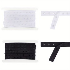 1set 2 color Polyester Fasteners Button Tapes for Sewing Crafts Flat Mixed color