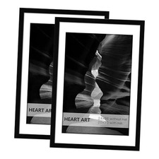 24x36 Poster Frame with Mat Picture Frame, Display 24x36 for 20x30-2p Black