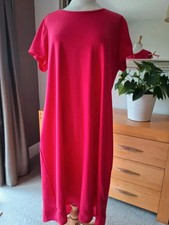 H by Halston pink short sleeve jersey T-shirt midi dress summer casual Size XXL