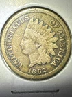 Circulated 1862 early date Indian head cent