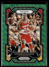 2023-24 Panini Prizm Basketball Green Wave #191 Hakeem Olajuwon