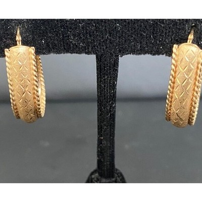 14K GELBGOLD HELLSCHLIFF OVALE CREOLEN HIMMEL