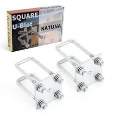 Hot-dip Galvanized Zinc Square U Bolt Kit for Boat Trailer Axle Leaf Springs,...