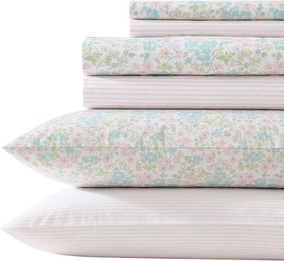 Laura Ashley - Sheet Set, Super Soft Bedding Set with Deep Pocket, Includes Matc