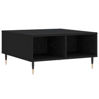 Couchtisch Schwarz 60X60X30 Cm Holzwerkstoff
