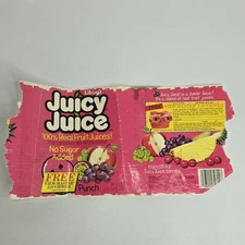 Vintage 1980s Packaging - Libby's Juicy Juice Paper Label 1988