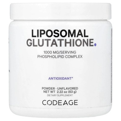 2 X Codeage, Liposomal Glutathione Powder, Unflavored, 2.22 oz (63 g)