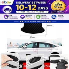 Car Door Handle Bowl Scratch Protector Stickers Carbon Fiber 4pc