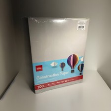 Office Depot Brand Construction Paper, 9" x 12", 100 Recycled, White, 100PK
