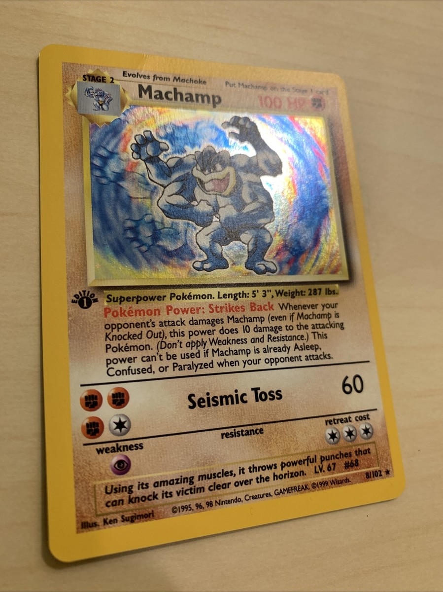 RARE Pokmon Machamp HOLO Base Set 1st Edition 8/102 | eBay RARE Pokmon Machamp HOLO Base Set 1st Edition 8/102 | eBay