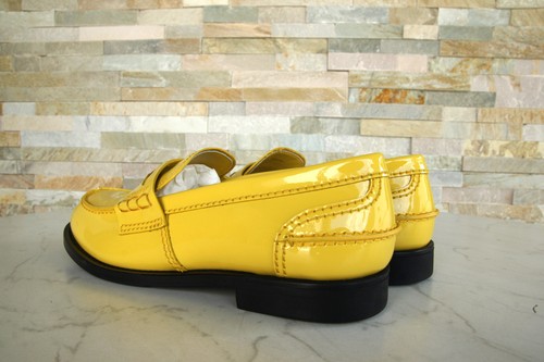Miu Eu 41 Slippers Moccasins Low Shoes Patent Leather Yellow Sole New Previously - Picture 5 of 7