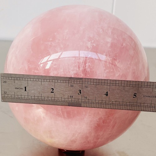 Esfera de cuarzo rosa natural bola de cristal Reiki curación 6400G - Imagen 12 de 12