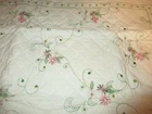 QVC 2008 PDK Worldwide Embroidered Twin Quilt & Pillow Sham - Flowing Vine NIP