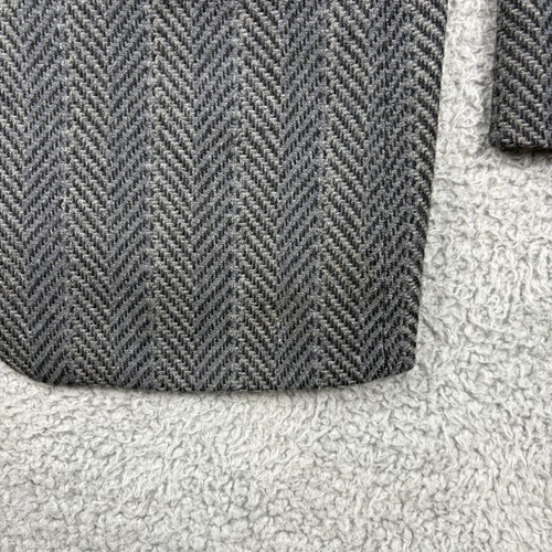Chaqueta Abrigo Deportivo De Colección Mani Giorgio Armani Blazer Para Hombres 38R Gris Lana Espiga - Imagen 16 de 17