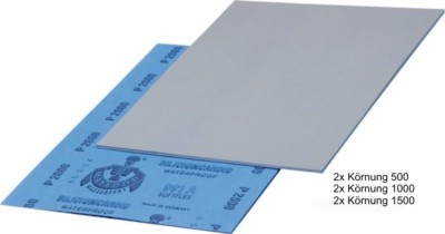 Schleifpapier Matador Körnung 500/1000/1500 je 2 Blatt