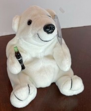 Collectable Coca-Cola Bean Bag Plash Polar Bear 1997 2