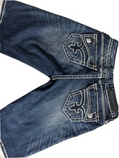 Rock Revival Womens Bermuda Semak Shorts Size 27 Dark Wash NWOT