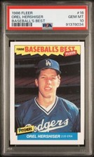 PSA 10💎Pop 7 🪙1986 Fleer Baseball's Best Orel Hershiser #16