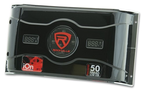 Rockville RXC50D v2 50 Farad 24V Car Audio Capacitor with Voltage+Amperage Meter - Picture 4 of 7