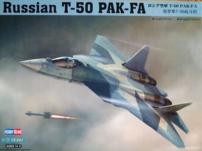 Hobbyboss 1:72 T-50 PAK-FA Russisch Flugzeug Modell Bausatz