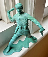Plastimarx Russian Toy Soldier Green Figure 6" WW2 WWII w/ Grenade 2