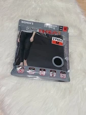 32 Degrees Heat Pants Women's Size M Medium Base Layer 2 Pack Black Stretch