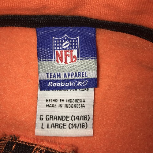 Felpa CLEVELAND BROWNS YOUTH LARGE 14/16 REEBOK TEAM APPAREL NFL AFC VINTAGE - Foto 3 di 7