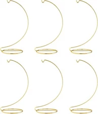 11" Tall Gold Ornament Display Hanger Stands for Christmas Ornaments | 6 Pack