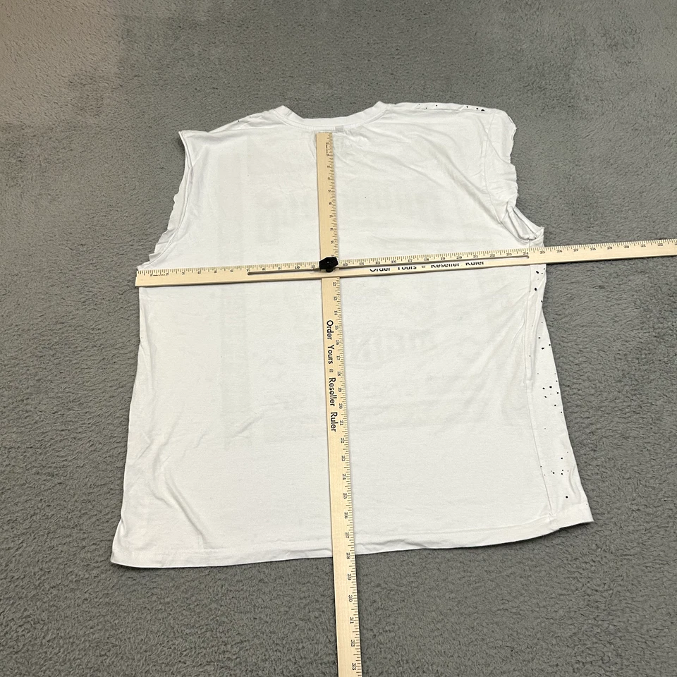 Southpole Shirt Mens 3XB Big White Cut Off Tank Top Graphic Y2K Hip Hop Skater - Image 2 of 4