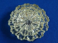 Vintage Set of 3 Hazel Atlas Round Nesting Glass Ashtrays Fluted Pattern