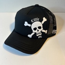 Little Fit Snapback Kids Trucker Hat Skull Crossbones Halloween Youth