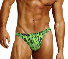 ADANNU Brand Men's Leopard Print Briefs Nylon Smooth Low-rise Underwear M-2XL